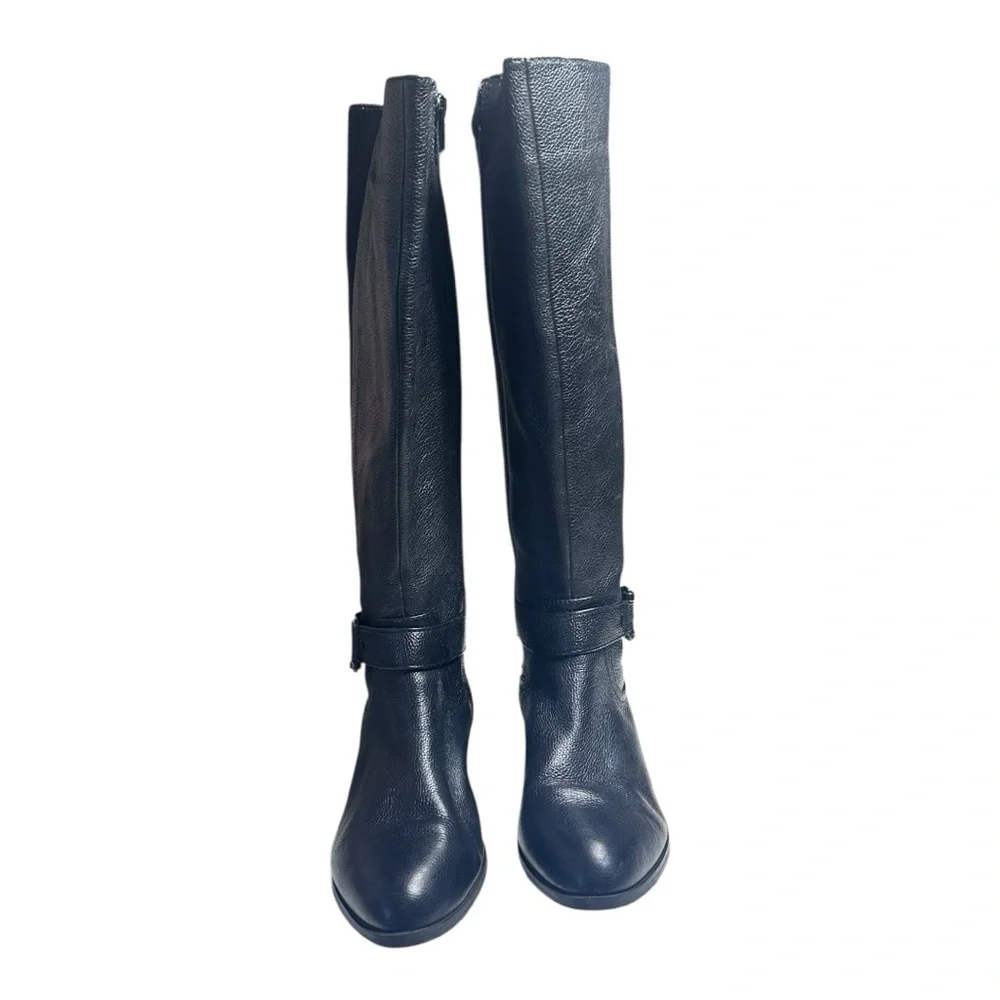 Alex Marie Black leather Knee-High Boots Size 7.5